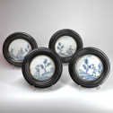 Four earthenware plaques in medallions - 18th century - Sold