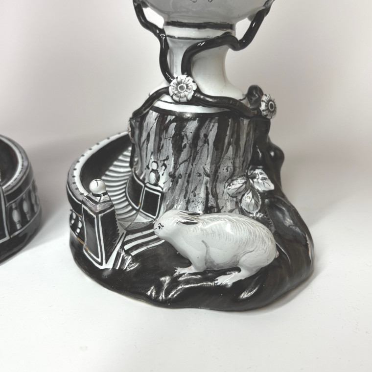 Pair of Marieberg Faience Vases (Sweden), 18th Century - Sold