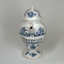 Covered Bordeaux Faience Apothecary Jar - Hustin - Eighteenth Century - SOLD