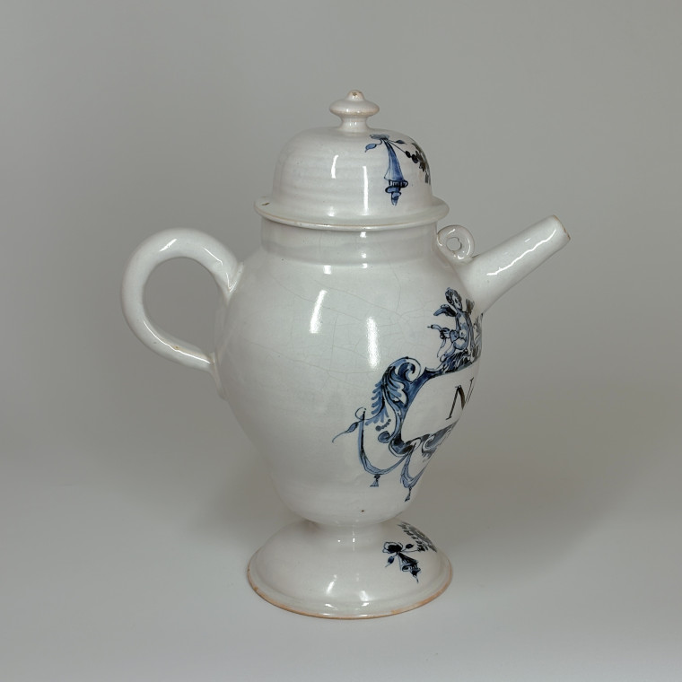 Covered Bordeaux Faience Apothecary Jar - Hustin - Eighteenth Century - SOLD