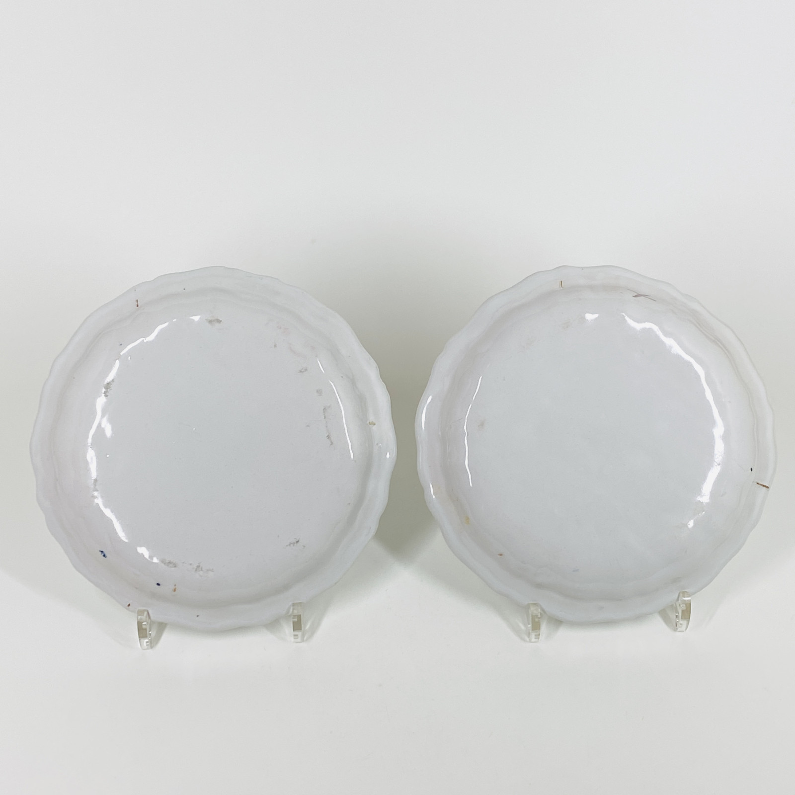 Pair Of Moustiers Earthenware compote Plates - Eighteenth Century