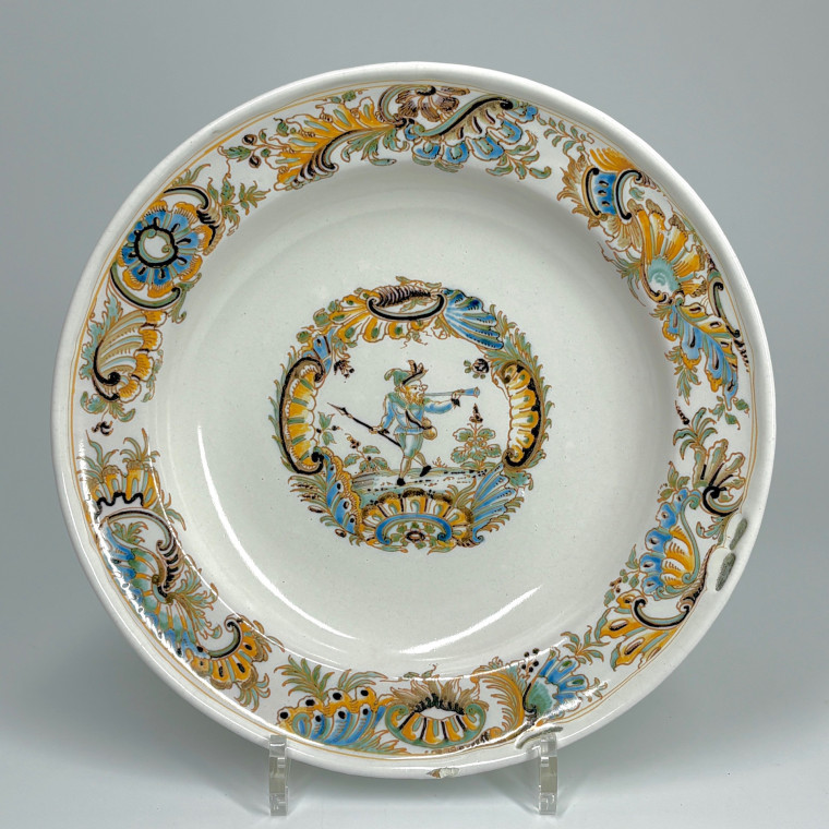 Plat en faïence de Marseille (Fauchier) - XVIIIe siècle