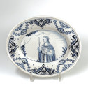 Small Oval Nevers Faience Dish - Early 18th Century