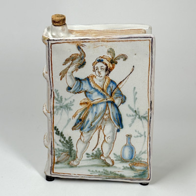 Lyon faience book-shaped Flask - Eighteenth century - SOLD