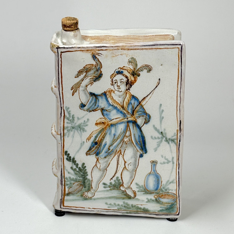 Lyon faience book-shaped Flask - Eighteenth century - SOLD