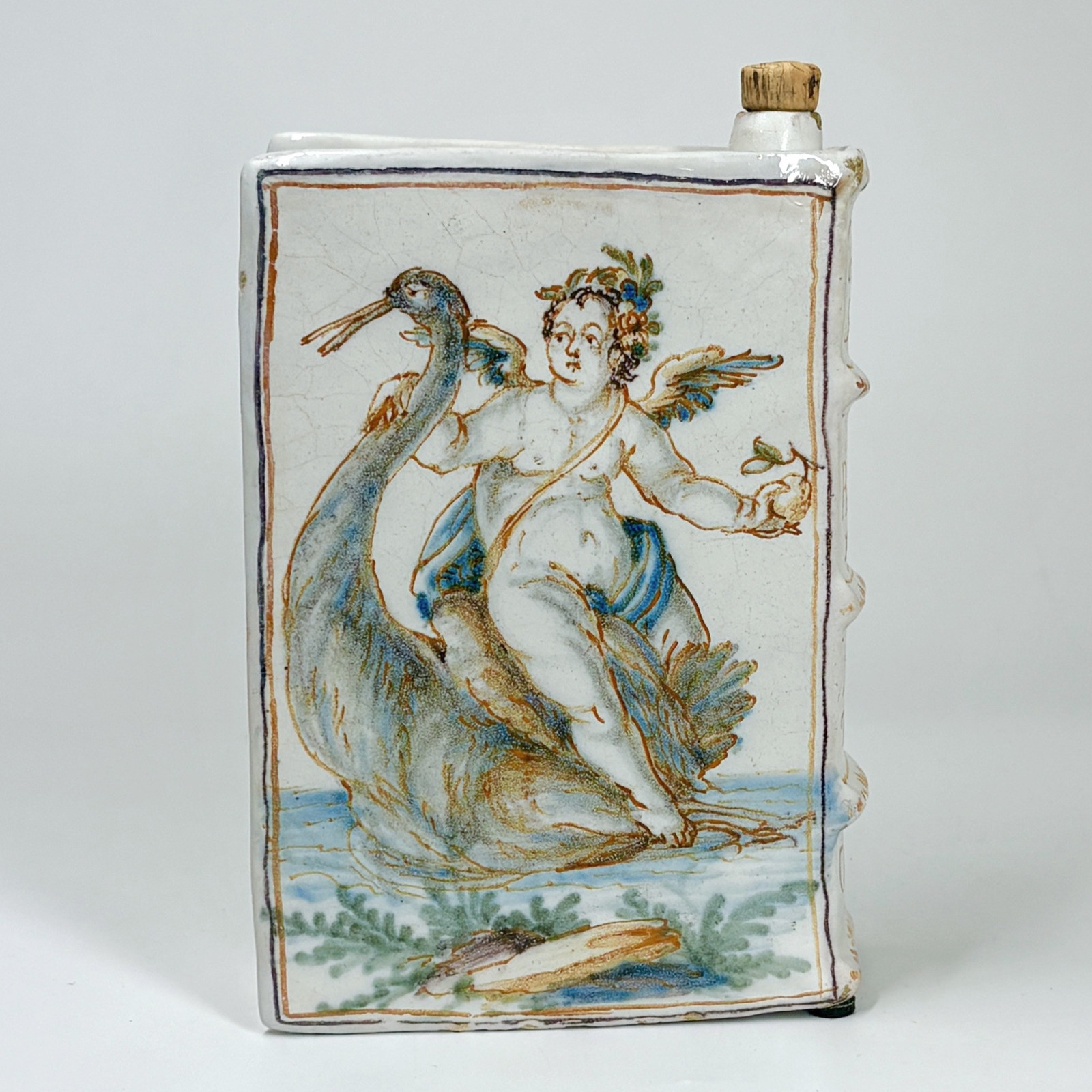 Lyon faience book-shaped Flask - Eighteenth century - SOLD