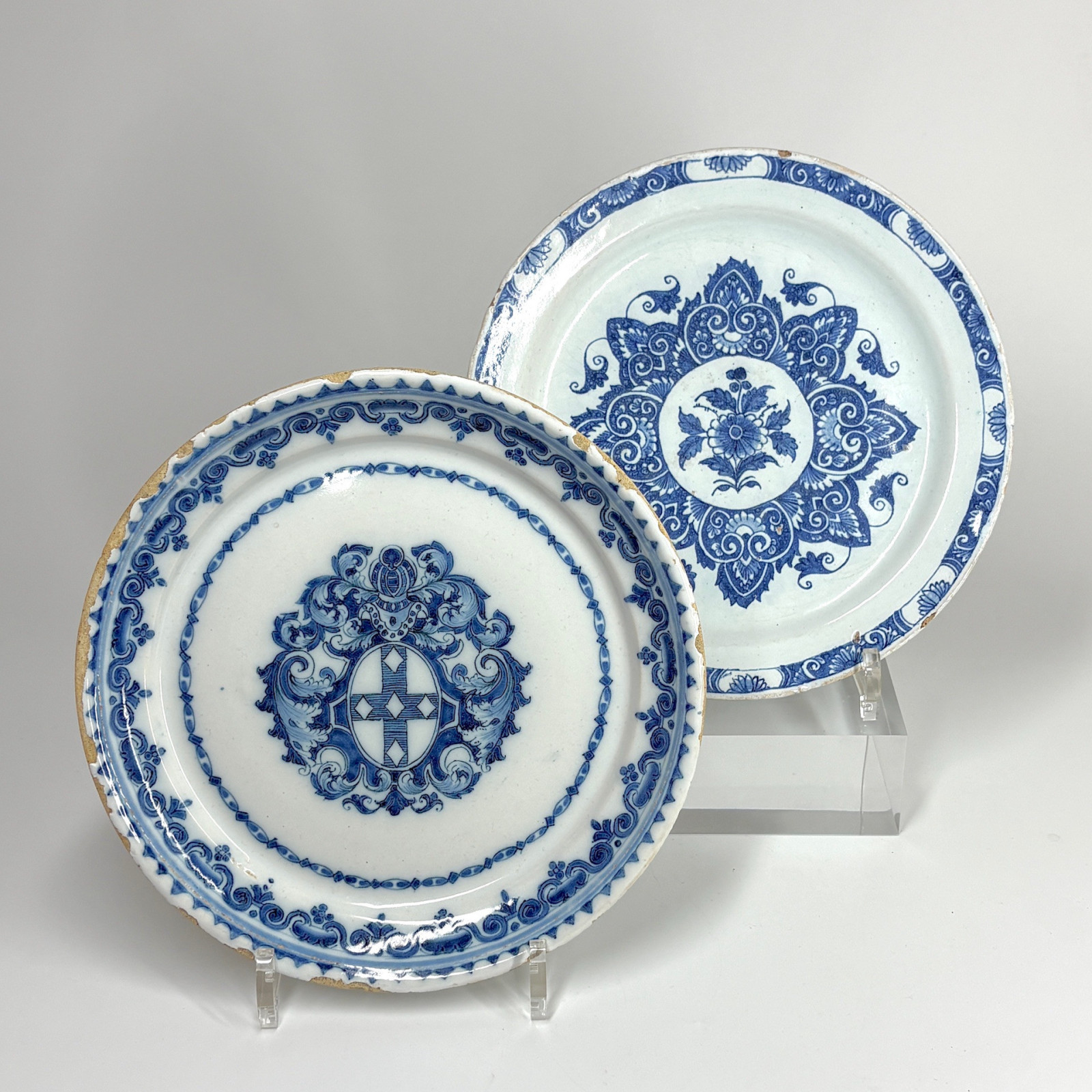 Two Lille faience plates - Early eighteenth century