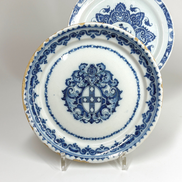 Two Lille faience plates - Early eighteenth century
