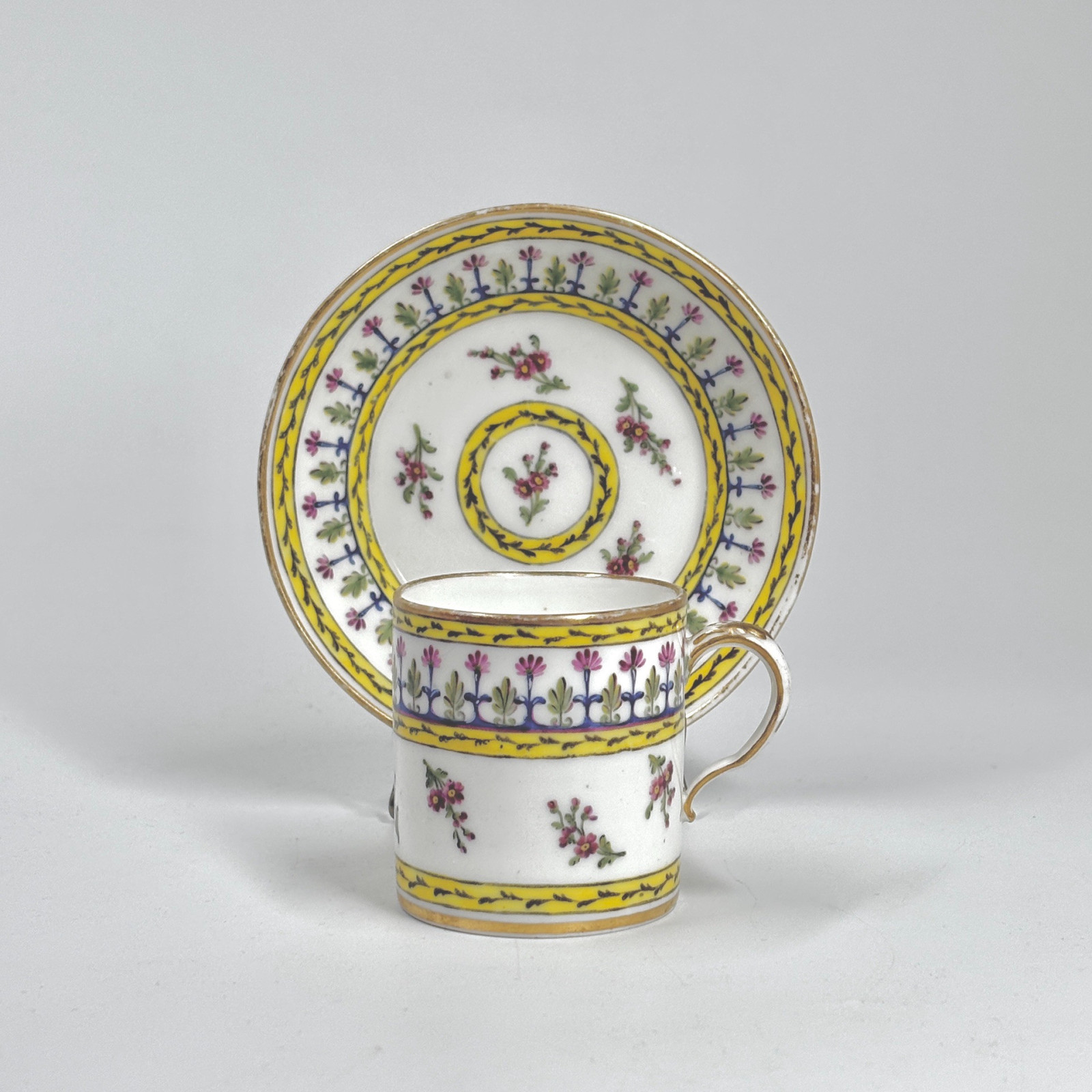 Sèvres porcelain cup and saucer - Eighteenth century