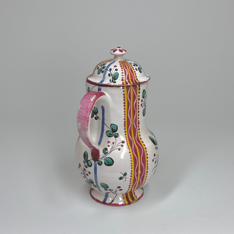 Small Pitcher and Two Juice Pots in Aprey Faience - Eighteenth Century