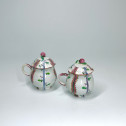Small Pitcher and Two Juice Pots in Aprey Faience - Eighteenth Century
