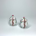 Small Pitcher and Two Juice Pots in Aprey Faience - Eighteenth Century