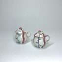 Small Pitcher and Two Juice Pots in Aprey Faience - Eighteenth Century