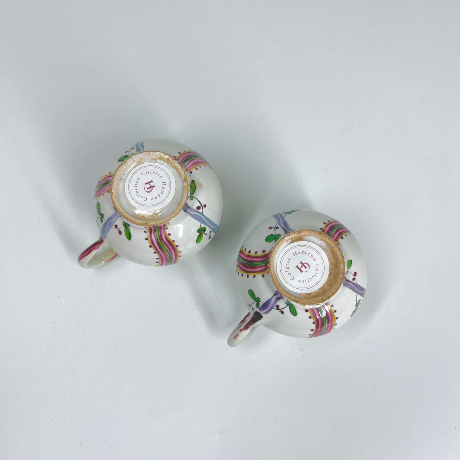 Small Pitcher and Two Juice Pots in Aprey Faience - Eighteenth Century
