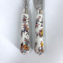 Saint-Cloud porcelain knife and fork - Eighteenth century