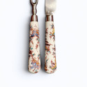 Saint-Cloud porcelain knife and fork - Eighteenth century