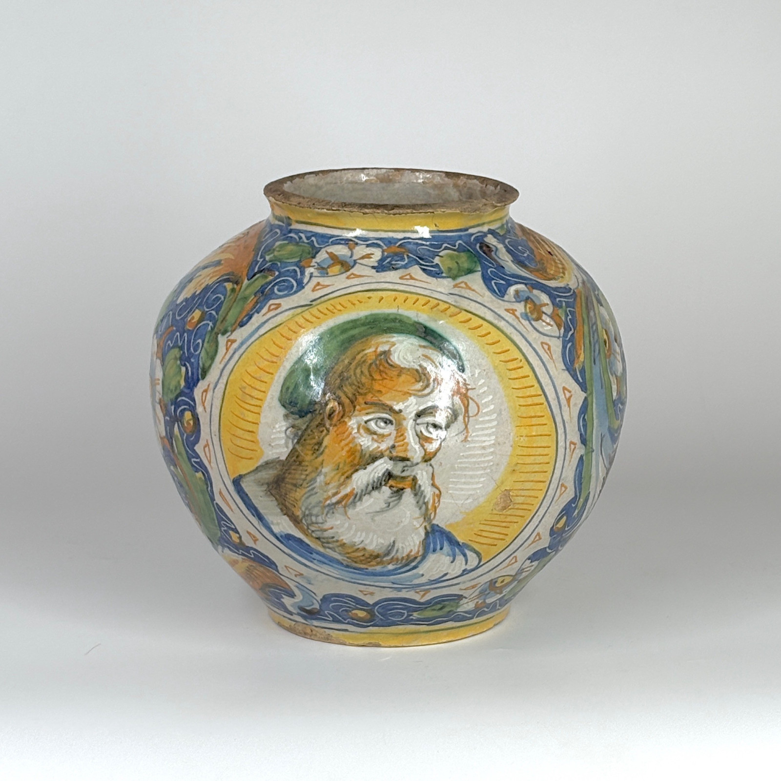 Venetian Majolica Ball Vase - Sixteenth Century