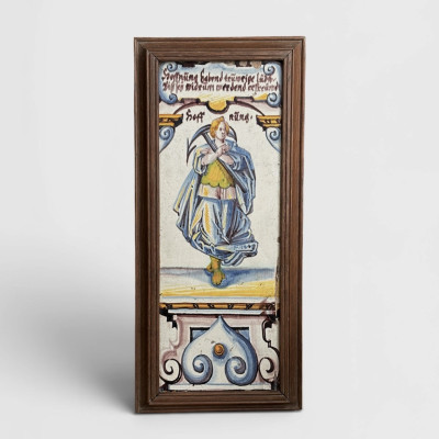 Rectangular Winterthur (Switzerland) Faience tile - Seventeenth Century