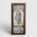 Plaque de poêle rectangulaire en faïence de Winterthur (Suisse) - XVIIe siècle