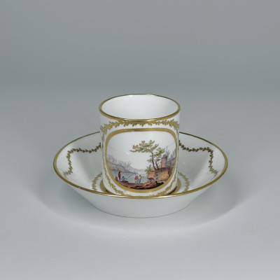 Sèvres Porcelain cup and saucer - Eighteenth Century