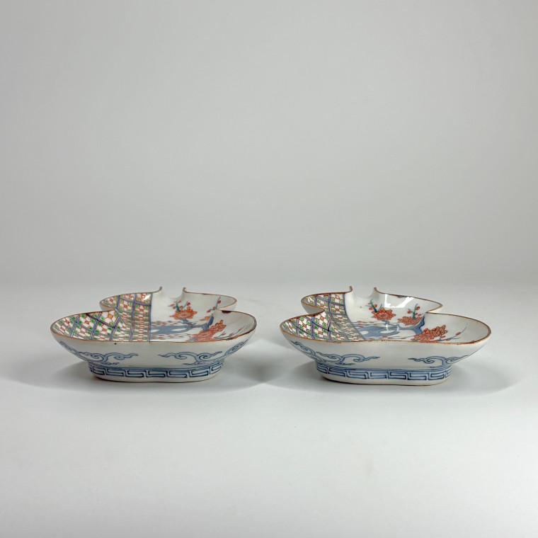 Japon - Paire de coupes  en forme de coloquintes - Époque Meiji - XIXe siècle