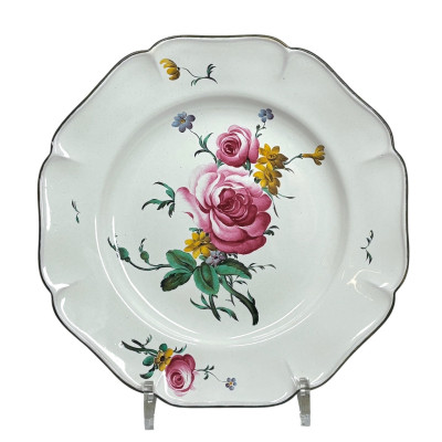Assiette en faïence de Strasbourg - Joseph Hannong - XVIIIe siècle