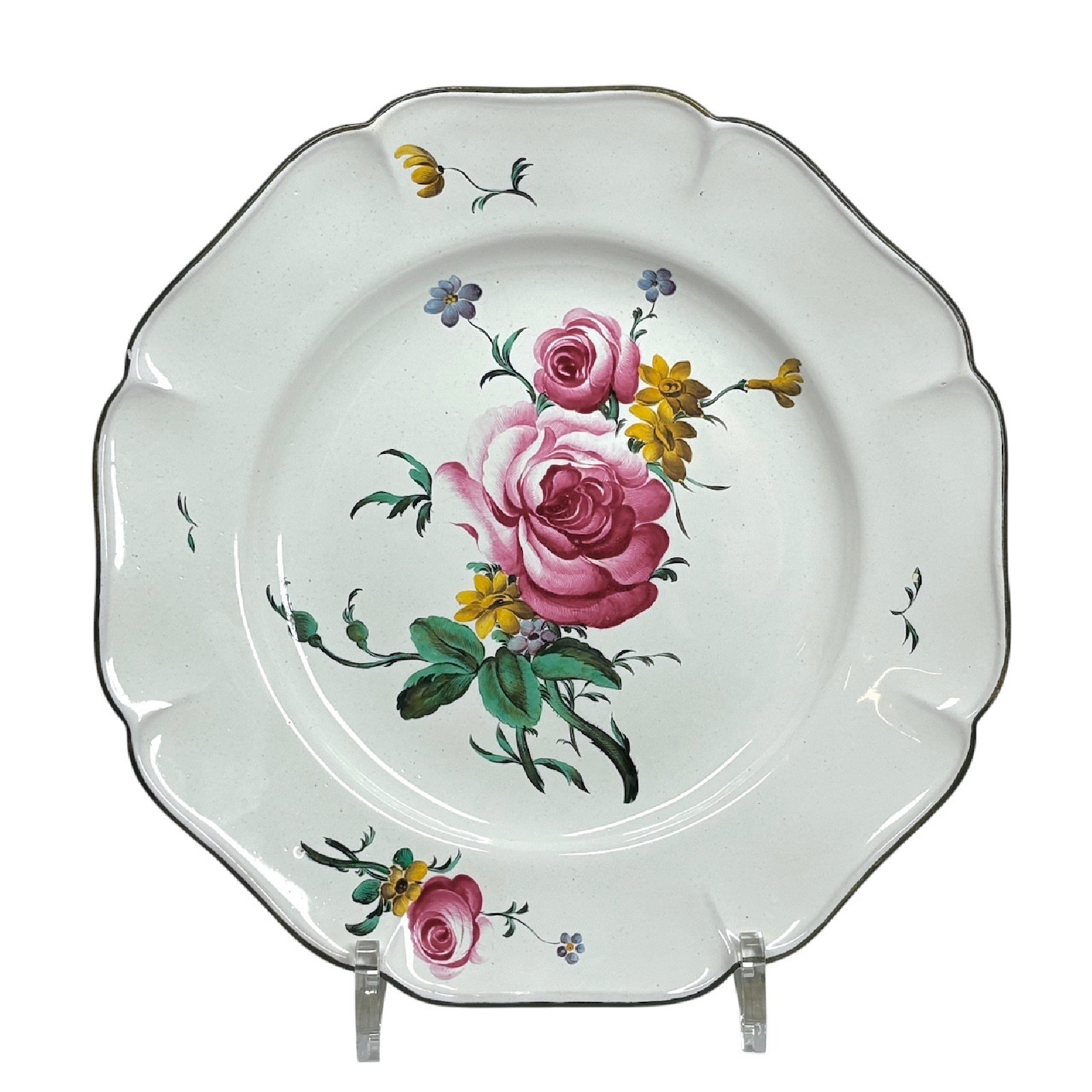 Assiette en faïence de Strasbourg - Joseph Hannong - XVIIIe siècle