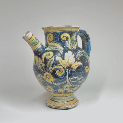 Caltagirone majolica pharmacy jar – Seventeenth century
