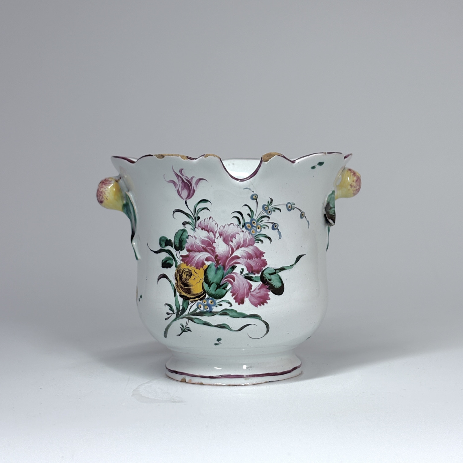 Rafraîchissoir à verre en faïence de Meillonnas - XVIIIe siècle - VENDU