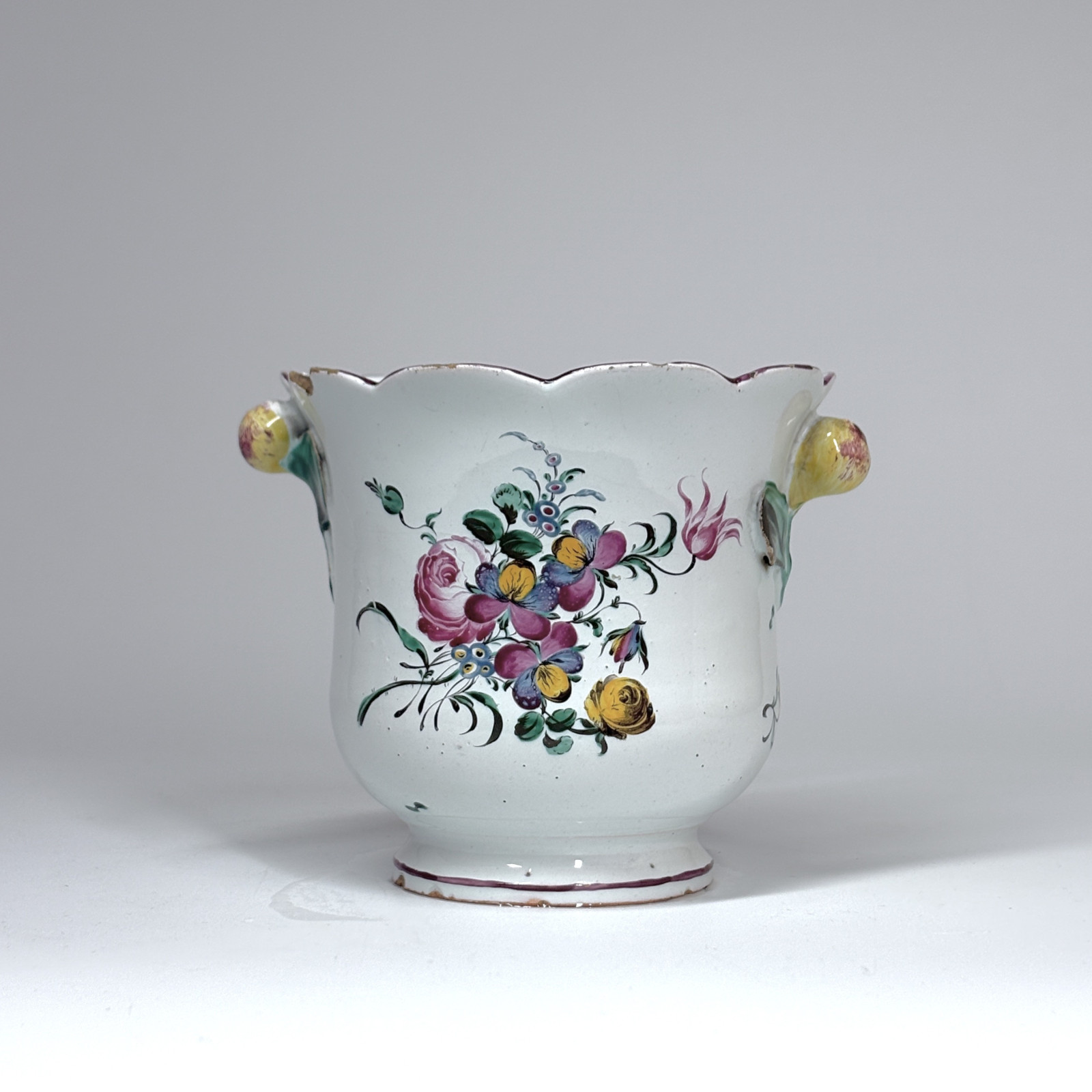 Rafraîchissoir à verre en faïence de Meillonnas - XVIIIe siècle - VENDU
