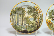 Castelli - Pair of small plates - Eighteenth Century