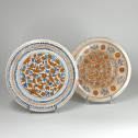 Deux plateaux en faïence de Deruta - XVIIe siècle