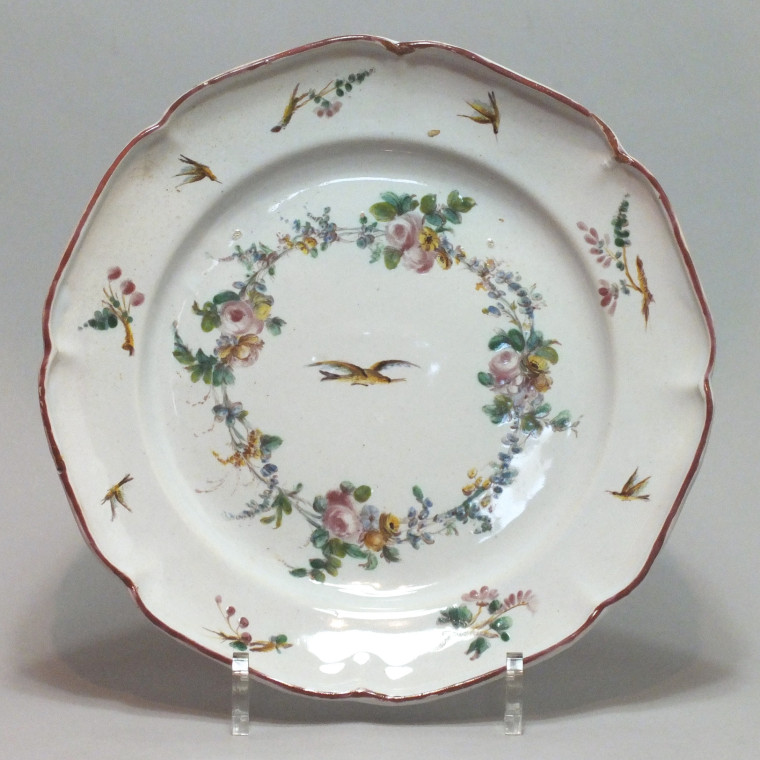 Meillonnas – Rare assiette aux oiseaux – XVIIIe siècle
