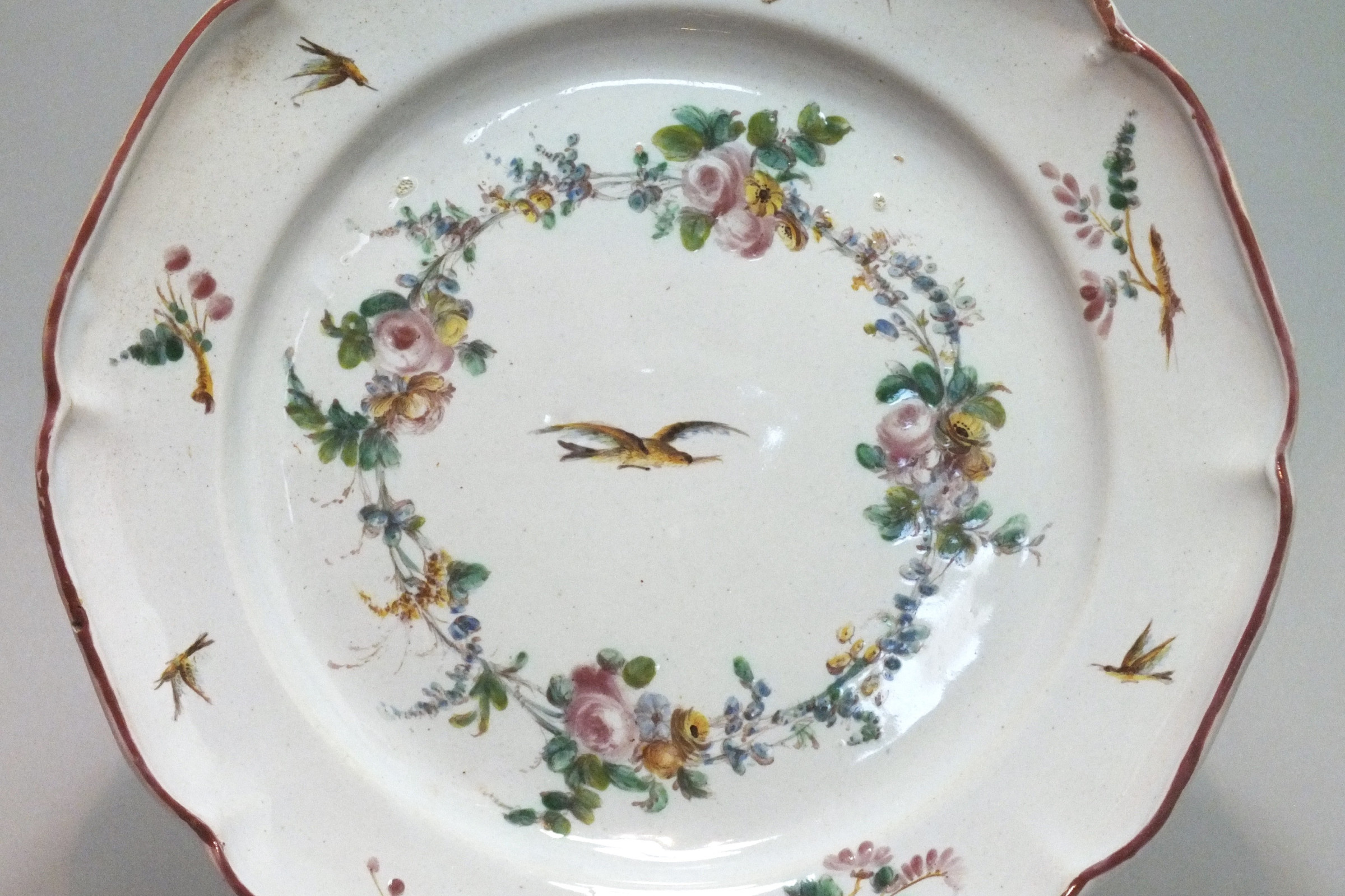 Meillonnas - Rare birds plate - eighteenth century
