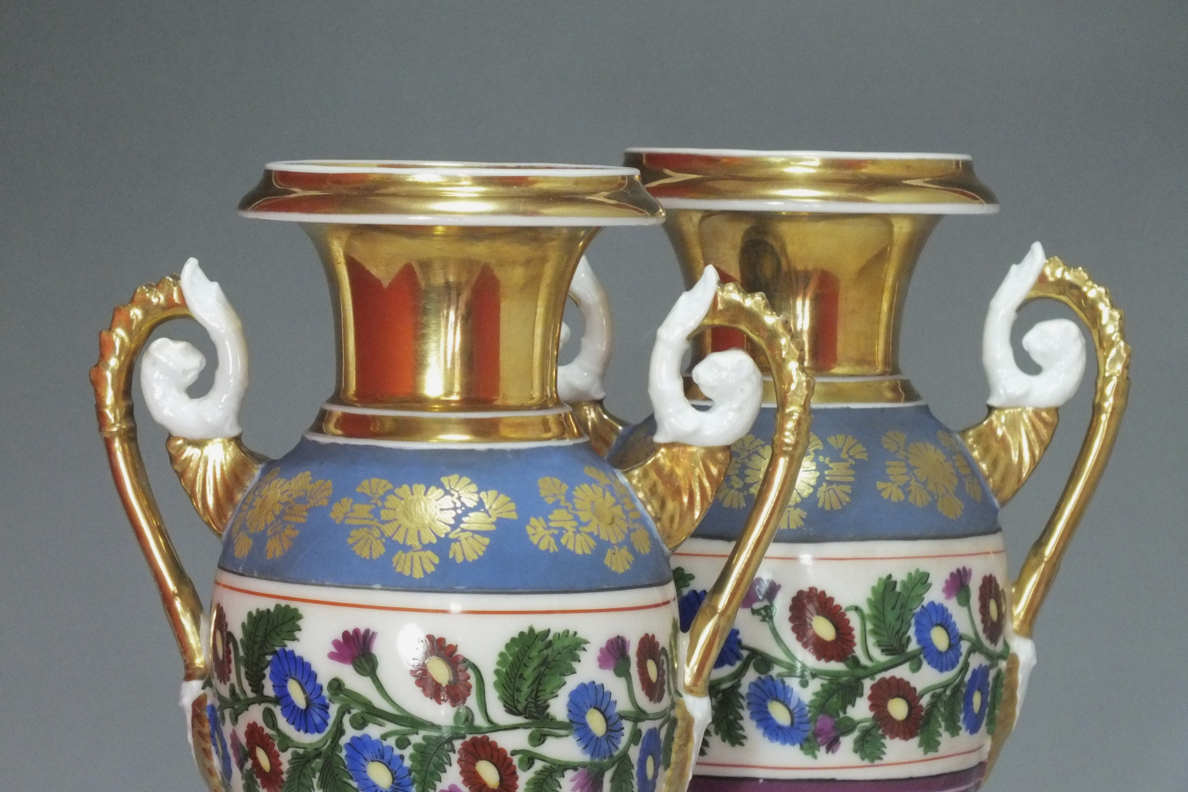Paris - Paire de vases à décor cachemire - époque Restauration - 1820