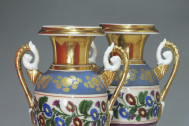 Paris - Paire de vases à décor cachemire - époque Restauration - 1820