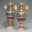 Paris - Paire de vases à décor cachemire - époque Restauration - 1820