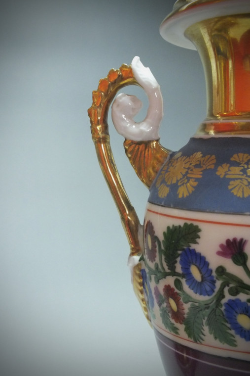 Paris - Paire de vases à décor cachemire - époque Restauration - 1820