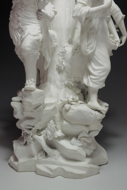 Derby - Groupe en biscuit "Les quatre éléments" - XVIIIe siècle