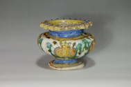 Marche (Pesaro or Duchy of Urbino) - salt cellar oval - seventeenth century