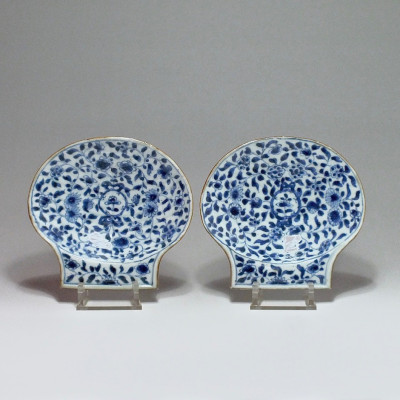 Chine - Paire de coquilles - Époque Kangxi