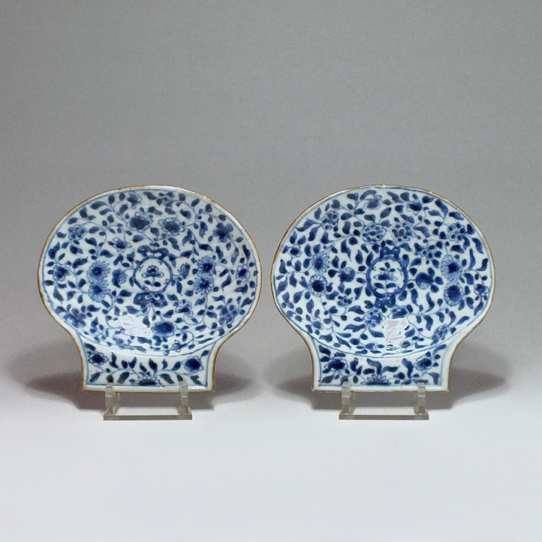Chine - Paire de coquilles - Époque Kangxi