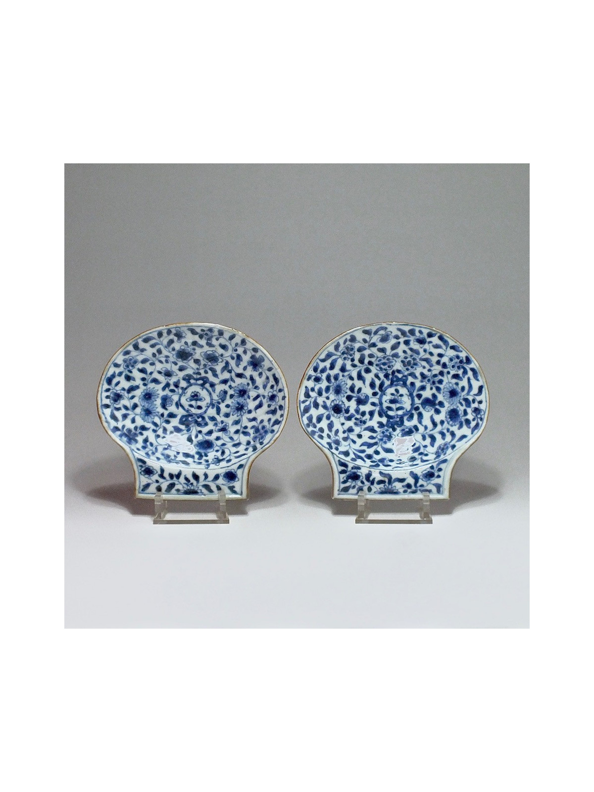 Chine - Paire de coquilles - Époque Kangxi