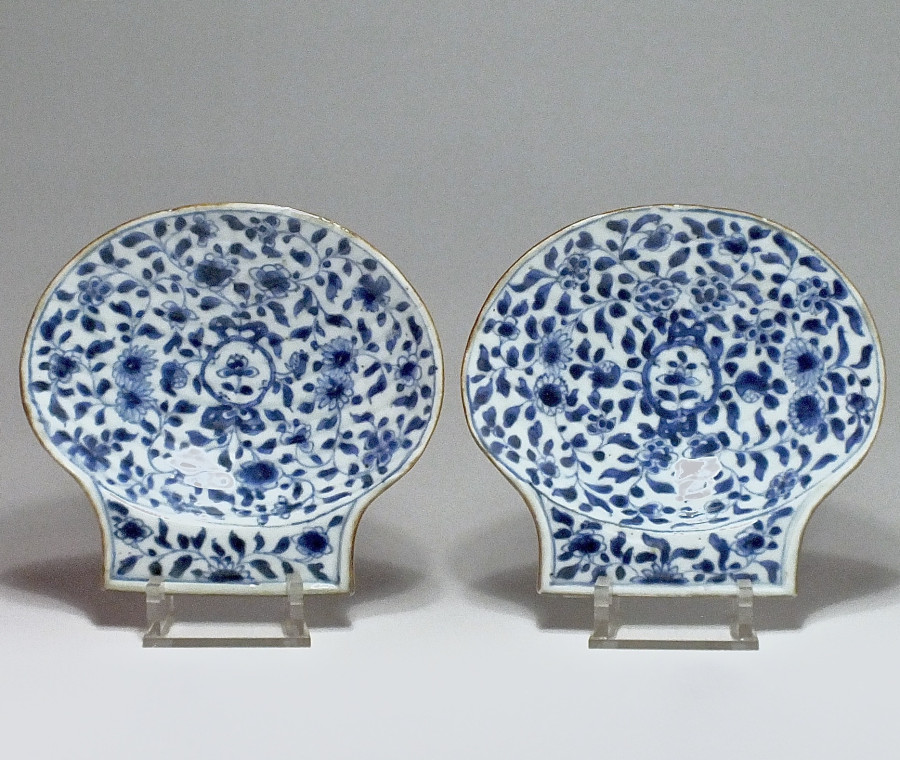 Chine - Paire de coquilles - Époque Kangxi