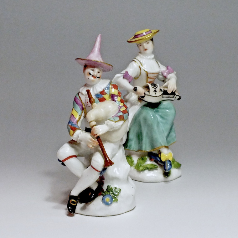 Meissen - Arlequin et Colombine - j.j Kandler - XVIIIe siècle