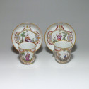 Doccia (Italy) - Two decorated cups "alla Sassone" - Eighteenth Century