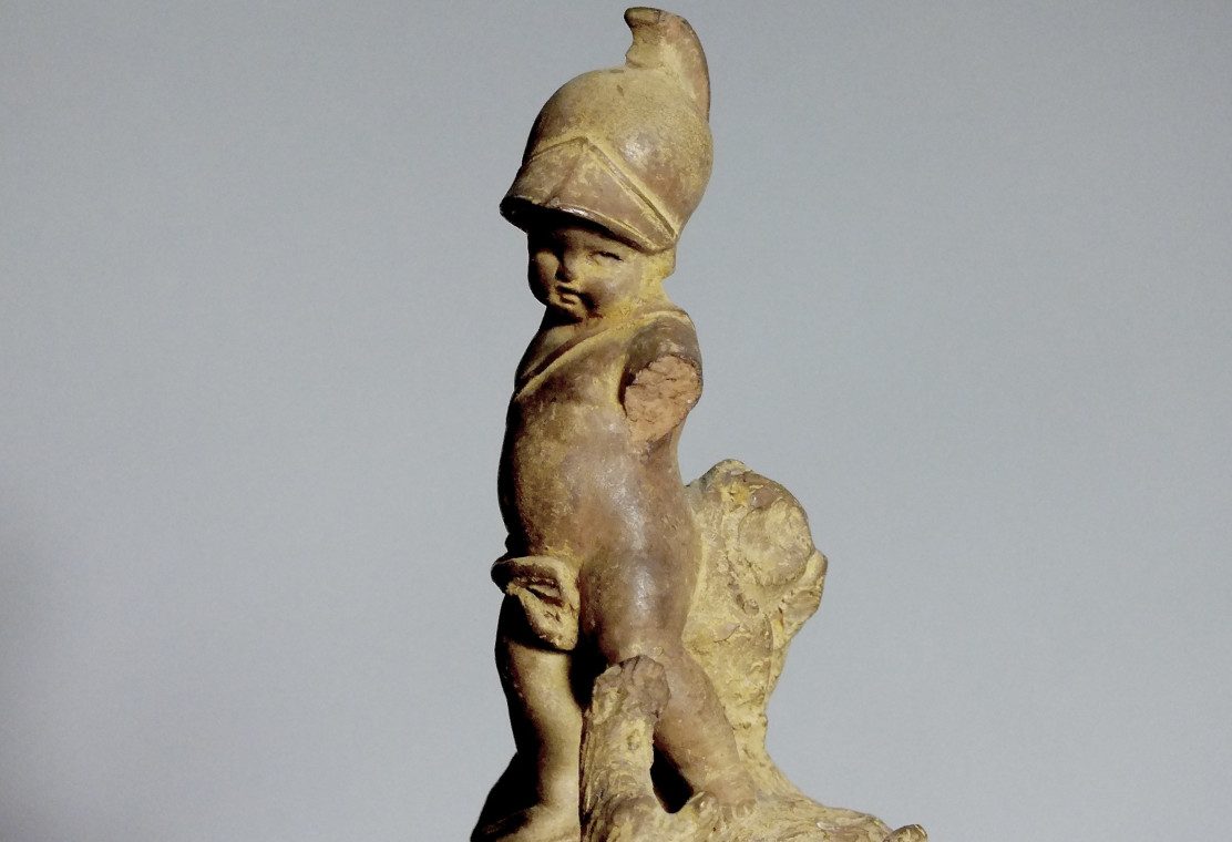 Pair of terracotta statuettes "Children Natural History» by Boizot.