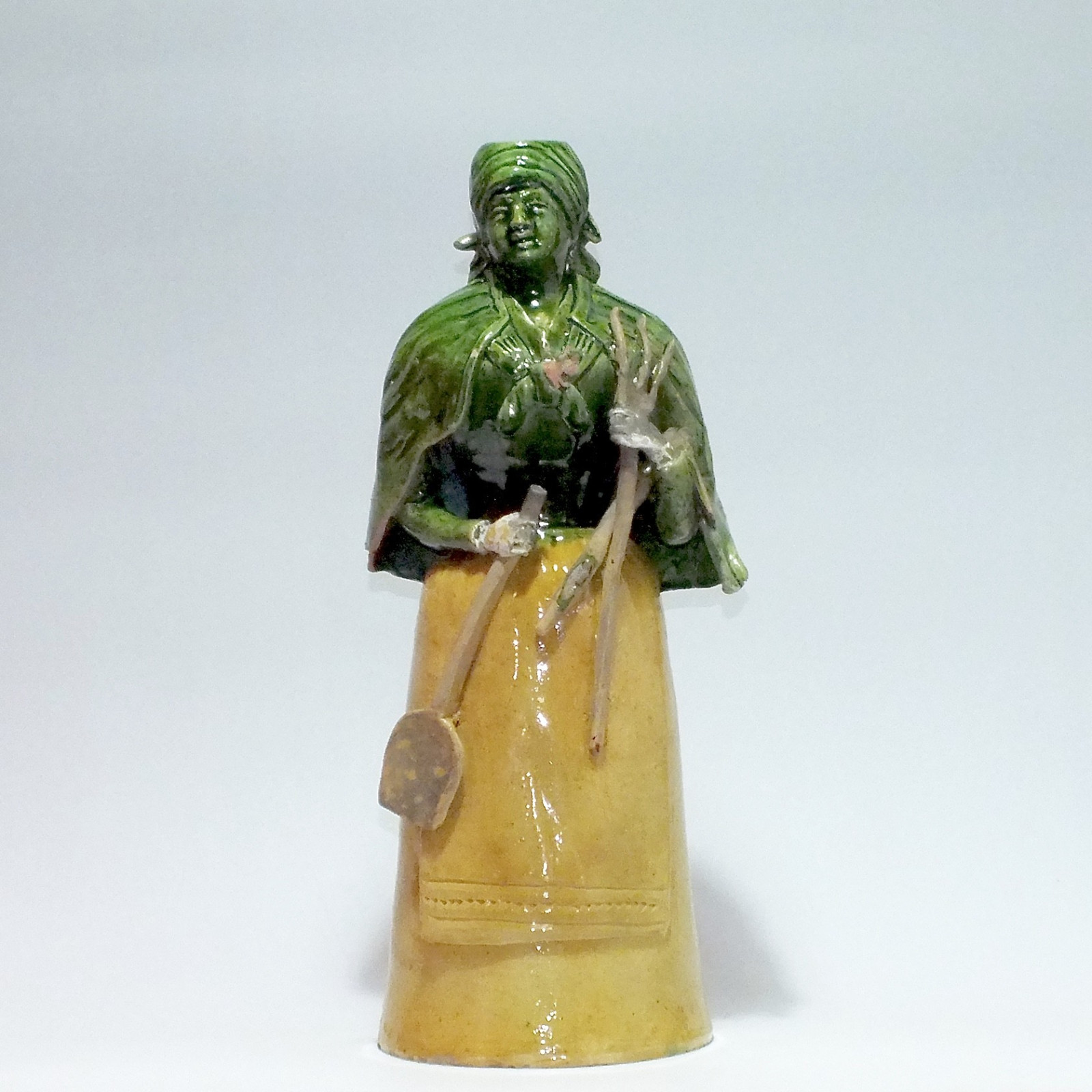 glazed earthenware  bottle - Sarthe - Nineteenth Century