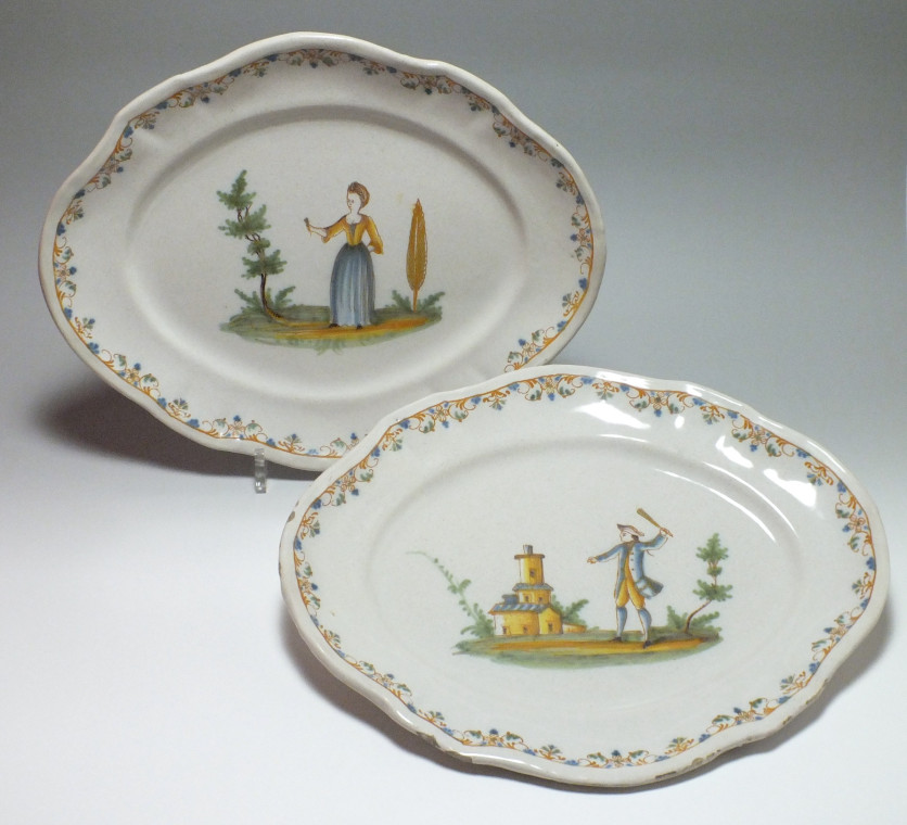 Lyon - dishes Pair - eighteenth century