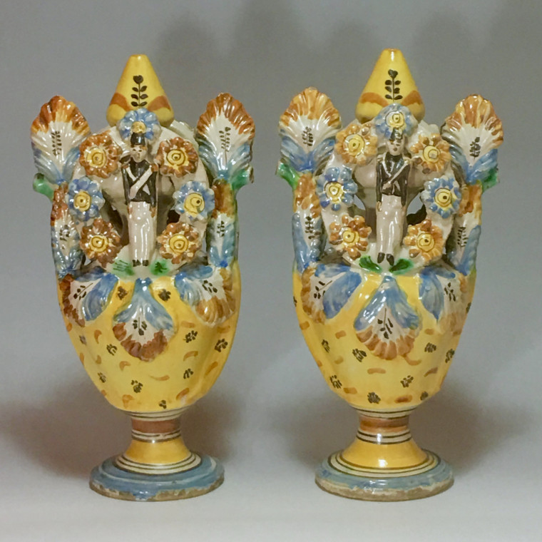Ariano Irpino (Italy) - Pair of vases - circa 1800.